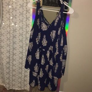 Xhilaration open shoulder dress with bell sleeves